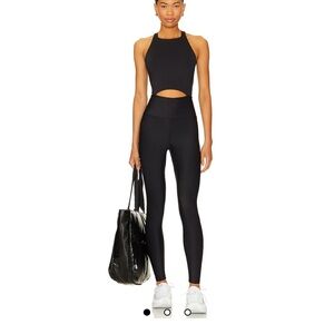 Cut Out Onesie in Black